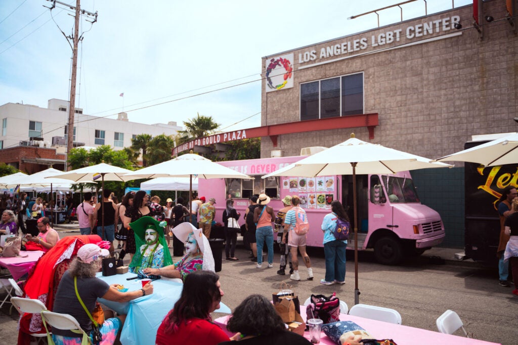 Resource and market vendors at Trans Pride LA 2025
