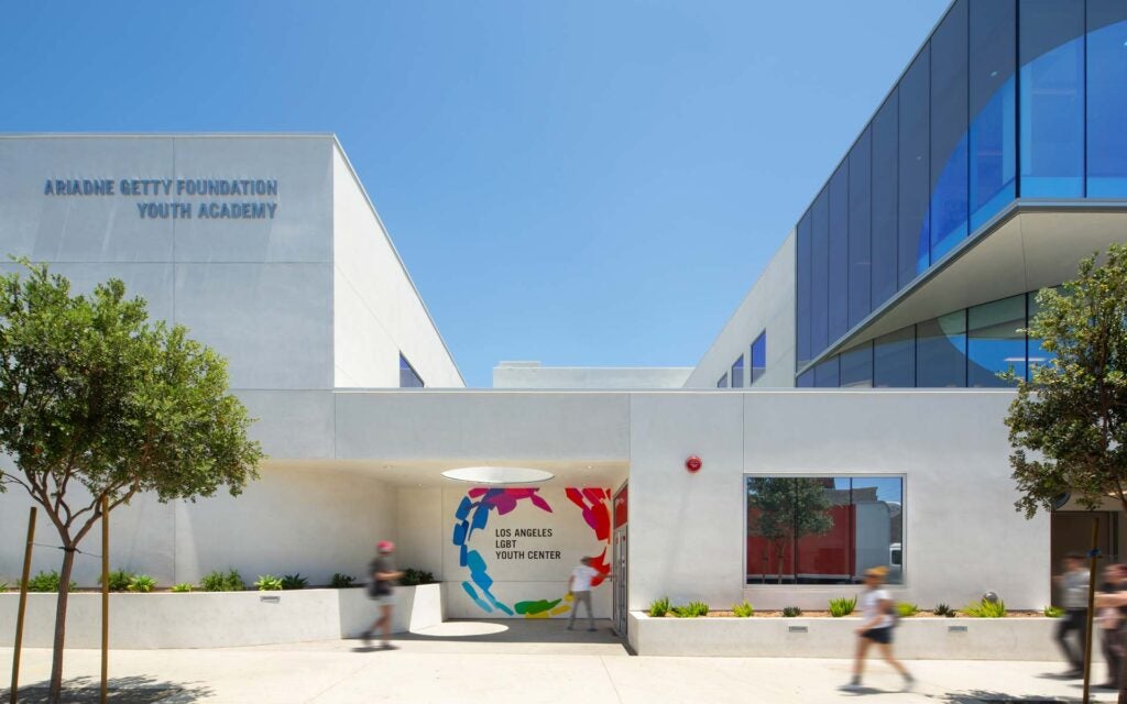 Exterior of the Youth Center at the Anita May Rosenstein Campus